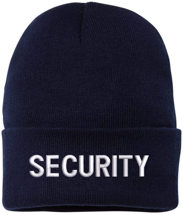 SECURITY Embroidered Beanie Warm Winter Watch Cap Security Guard Officer Uniform Outdoors Hat