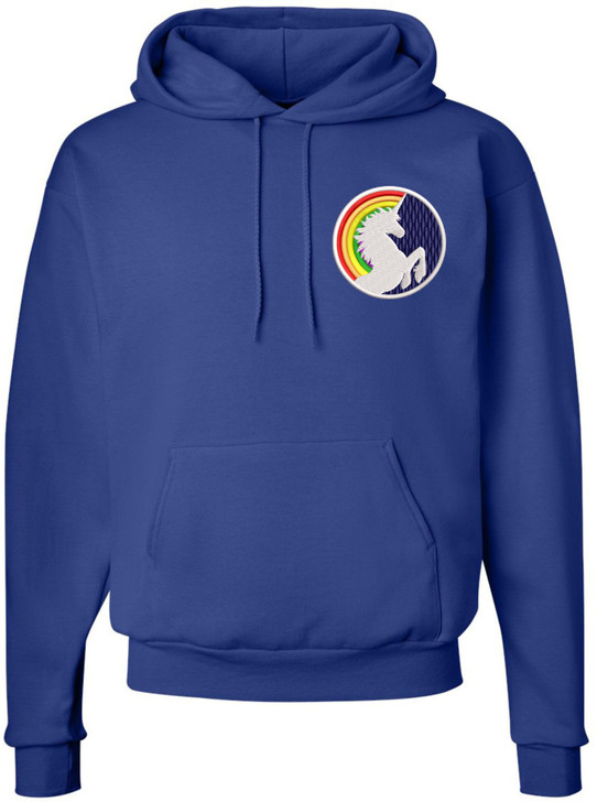 Rainbow Unicorn LGBTQ+ Pride Embroidered Hoodie Sweatshirt Gender Neutral Fashion Love Pullover