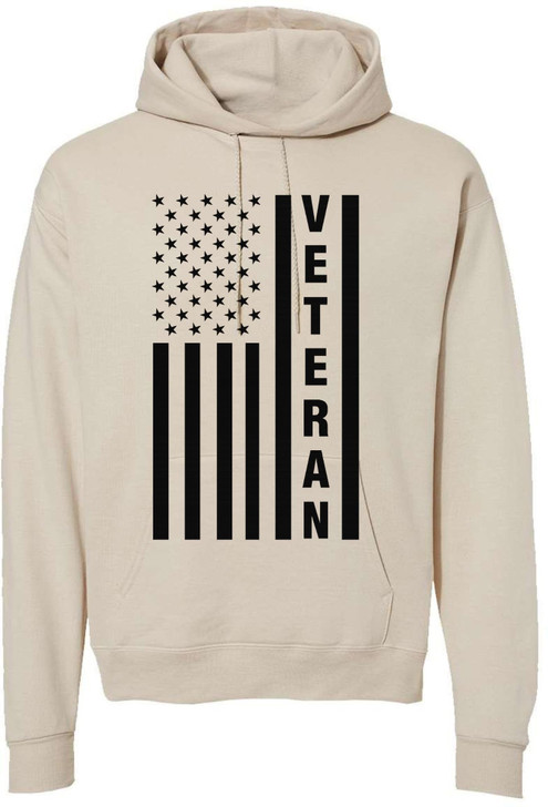 USA Flag Veteran Printed Hooded Sweatshirt | American US Army Vet Patriotic Warm Hoodie