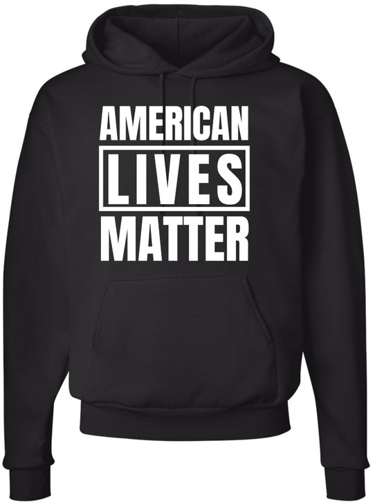 American Lives Matter Hoodie Sweatshirt Patriotic USA Pride Unisex Hooded Pullover for Men & Women