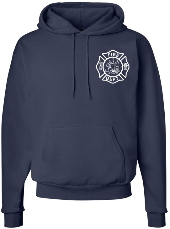 Fire Rescue Team Double Sided Hoodie Sweatshirt Printed Firefighter Dept. First Responder Warm Hooded Pullover