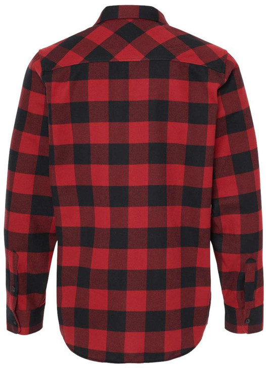 Buffalo Plaid Flannel Button Up Shirt | Heavy & Soft Poly/Cotton Double Pockets with Flaps