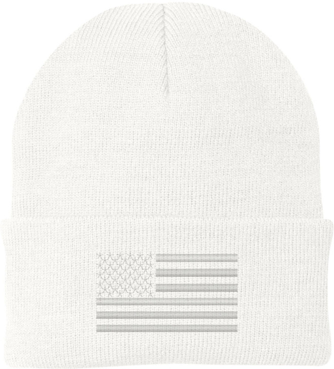 American Flag 100% Acrylic Skull Cap, USA Army Military Tactical Winter Warm Beanie Watch Hat