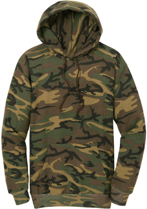 Camo Fleece Pullover Hoodie | Camouflage Hooded Sweatshirt | Casual Warm Cotton Blend with Front Pocket