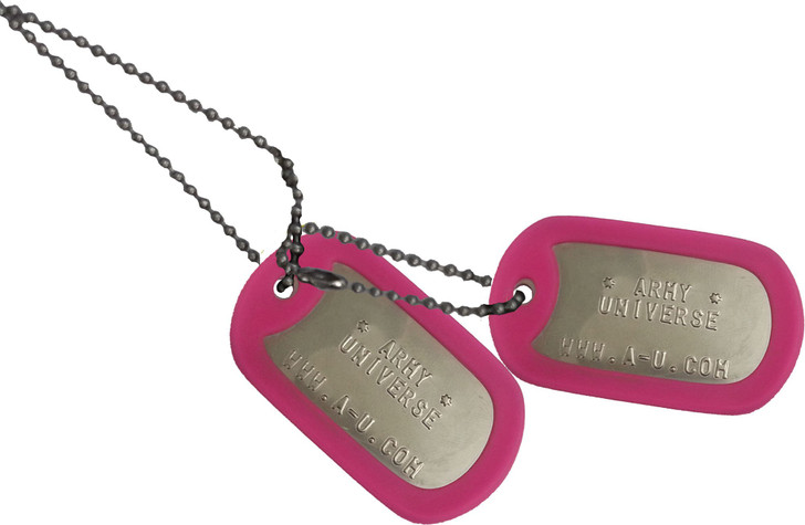 US Military Dog Tag Set - ID Matte Metal ID Dog Tags Necklace Complete Set with 2 Chains and 2 Silencers
