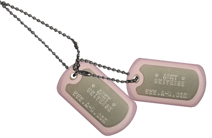 US Military Dog Tag Set - ID Matte Metal ID Dog Tags Necklace Complete Set with 2 Chains and 2 Silencers