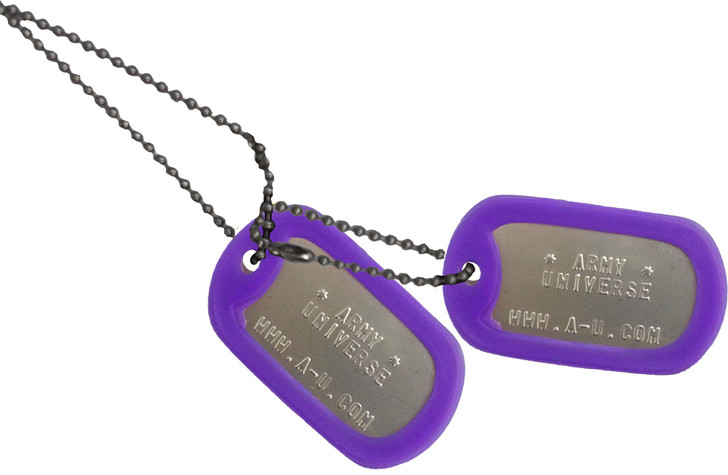 US Military Dog Tag Set - ID Matte Metal ID Dog Tags Necklace Complete Set with 2 Chains and 2 Silencers