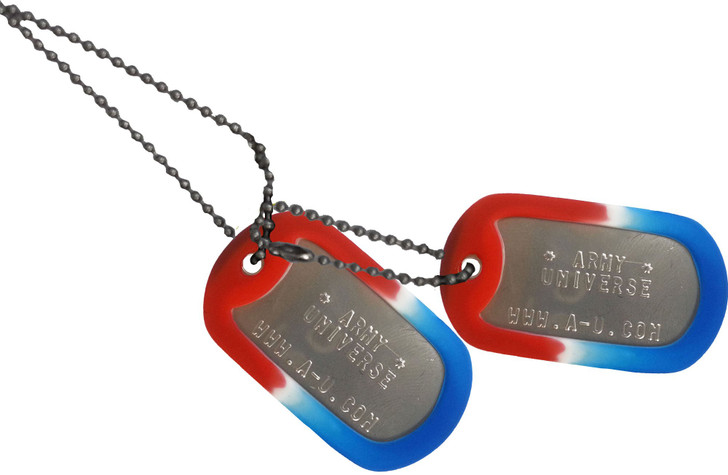 US Military Dog Tag Set - ID Matte Metal ID Dog Tags Necklace Complete Set with 2 Chains and 2 Silencers