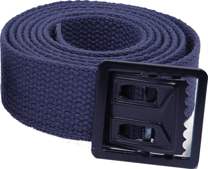 100% Cotton Web Belt – Military Tactical Canvas Belt with Open-Face Buckle, Adjustable 54” Long