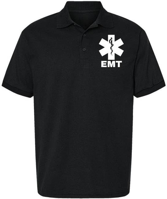 EMT Polo Shirt Emergency Medical Technician First Responder 911 Paramedic Golf Shirt