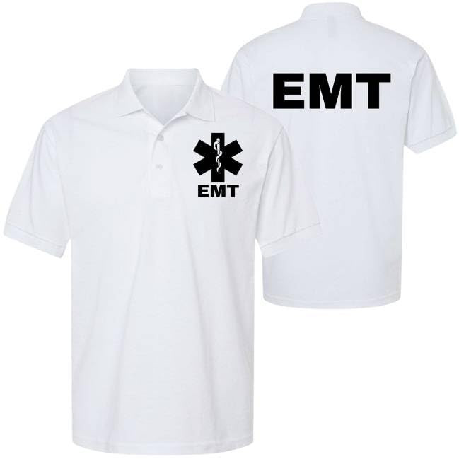EMT Polo Shirt Emergency Medical Technician First Responder 911 Paramedic Golf Shirt