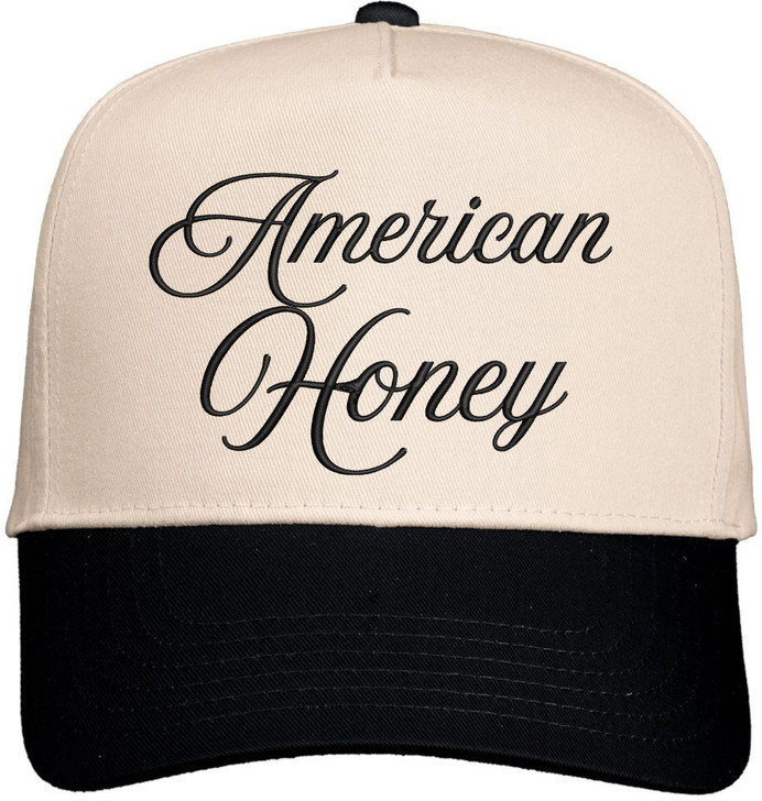 American Honey Hat - Two-Toned Embroidered Baseball Cap, Snapback Country Style for Men and Women