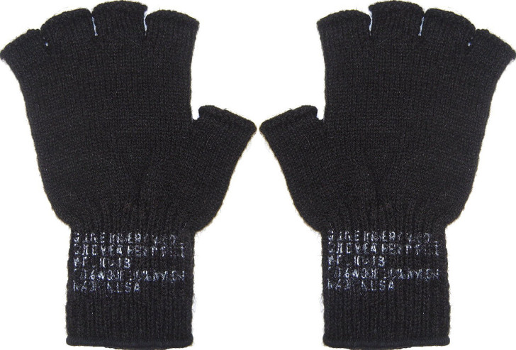 Fingerless Wool Gloves Genuine GI Tactical Cold Weather Type II Inserts Glove Hand Liners - USA Made