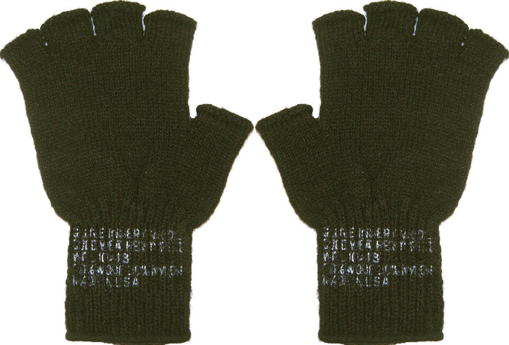 Fingerless Wool Gloves Genuine GI Tactical Cold Weather Type II Inserts Glove Hand Liners - USA Made
