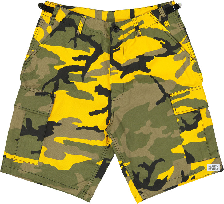 Army Universe Mens Tactical Cargo BDU Shorts Six Pocket Army Navy Military Camo Stylish BUTTON FLY Uniform Work Shorts