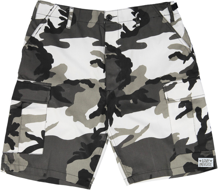 Army Universe Mens Tactical Cargo BDU Shorts Six Pocket Army Navy Military Camo Stylish BUTTON FLY Uniform Work Shorts