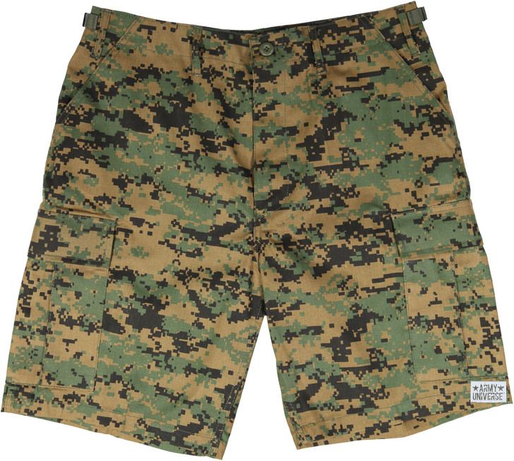 Army Universe Mens Tactical Cargo BDU Shorts Six Pocket Army Navy Military Camo Stylish BUTTON FLY Uniform Work Shorts