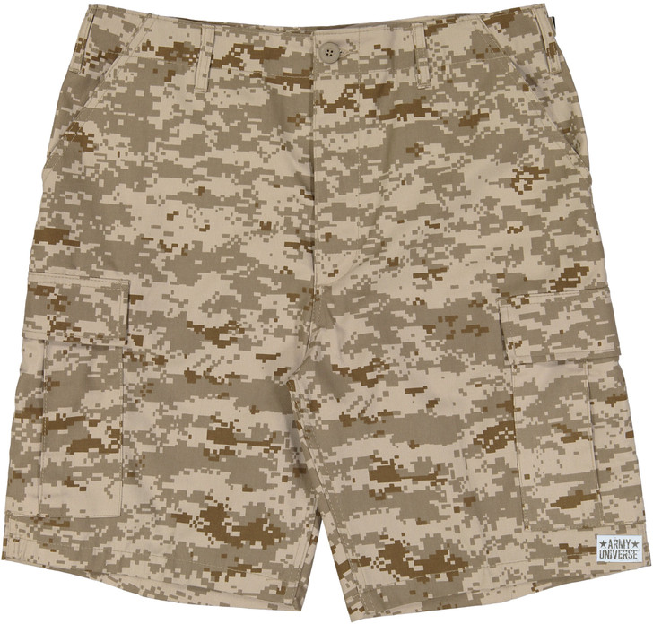 Army Universe Mens Tactical Cargo BDU Shorts Six Pocket Army Navy Military Camo Stylish BUTTON FLY Uniform Work Shorts