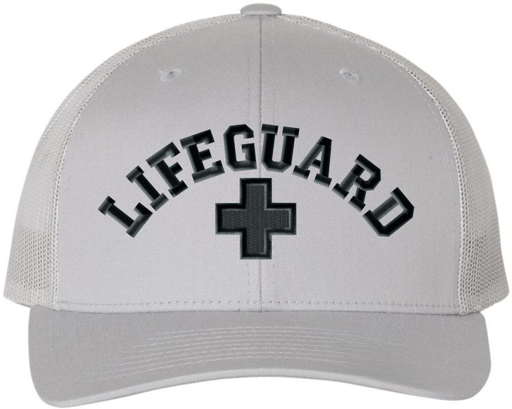 Lifeguard Embroidered Trucker Hat | Mesh Back Snapback Adjustable Professional Safety Baseball Cap