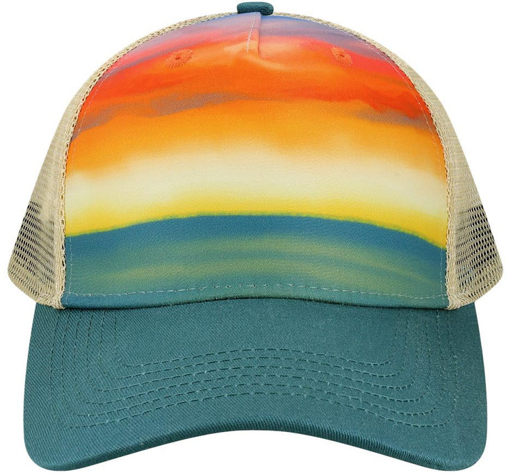Scenic Nature Landscape Printed Trucker Hat Outdoor Adventure Hiking Camping Fishing Baseball Cap