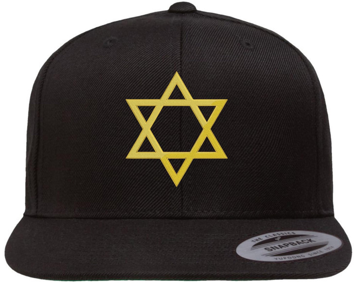 Star of David Hat Magen David Embroidered Baseball Cap Jewish Adjustable Flat Bill Snapback Hat