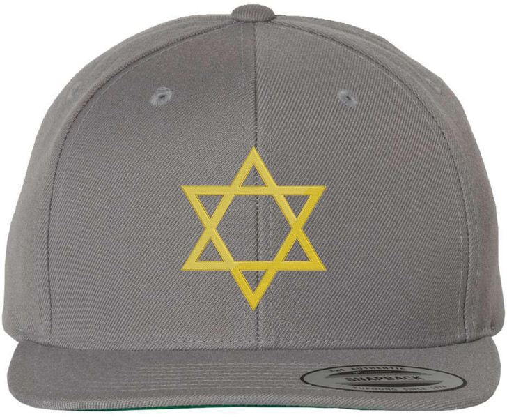 Star of David Hat Magen David Embroidered Baseball Cap Jewish Adjustable Flat Bill Snapback Hat
