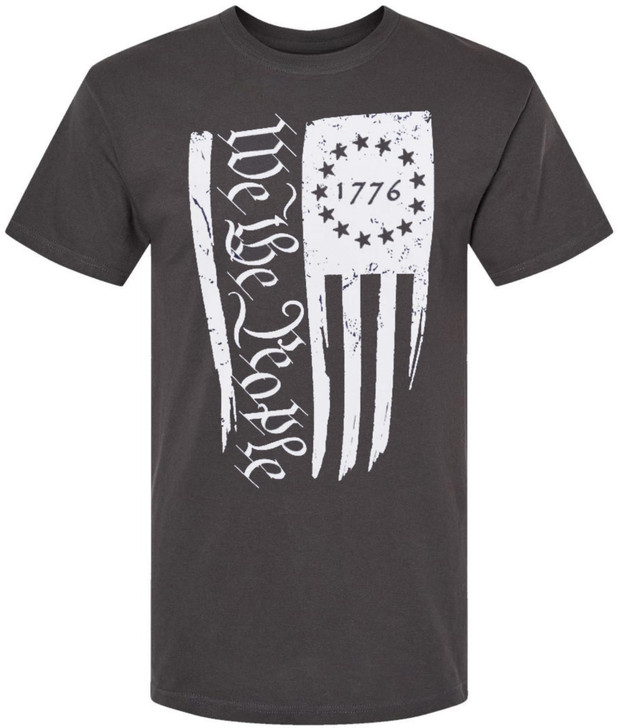 We The People 1776 USA Flag Printed T-Shirt | American Patriot Short Sleeve Tee Shirt for Men & Women