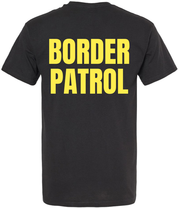 Border Patrol Printed T-Shirt | Double-Sided Prop Costume Funny Party Tee Shirt for Men & Women