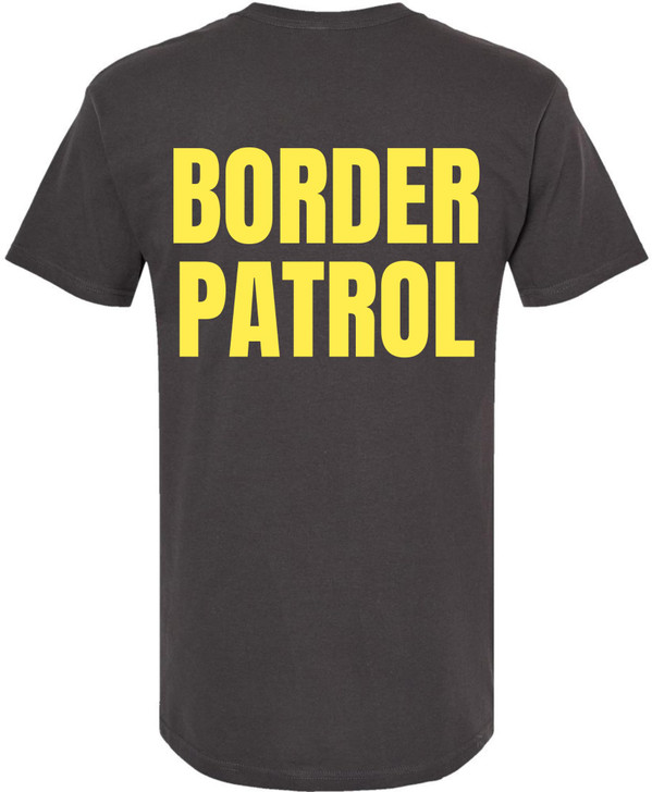 Border Patrol Printed T-Shirt | Double-Sided Prop Costume Funny Party Tee Shirt for Men & Women