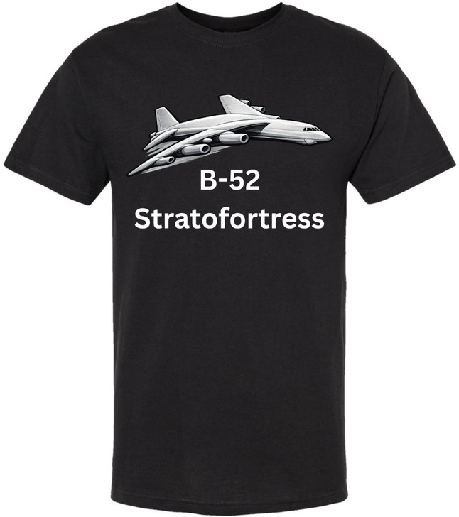 B-52 Stratofortress Printed T-Shirt Military Aviation Bomber Aircraft Graphic 100% Cotton Crewneck Tee