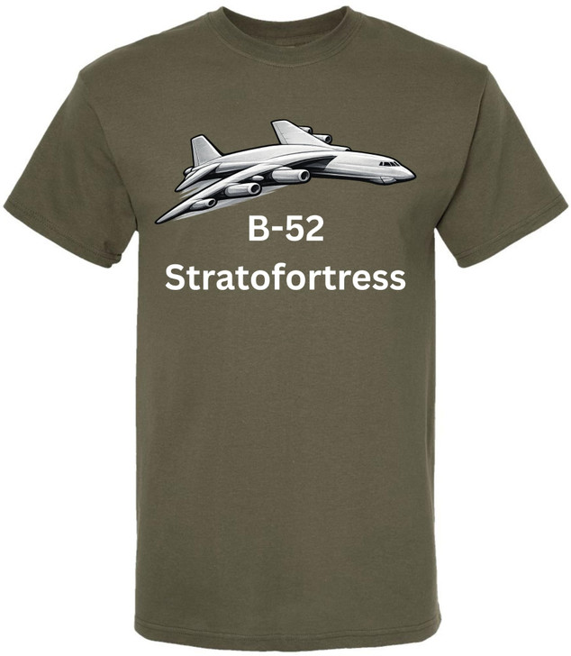 B-52 Stratofortress Printed T-Shirt Military Aviation Bomber Aircraft Graphic 100% Cotton Crewneck Tee