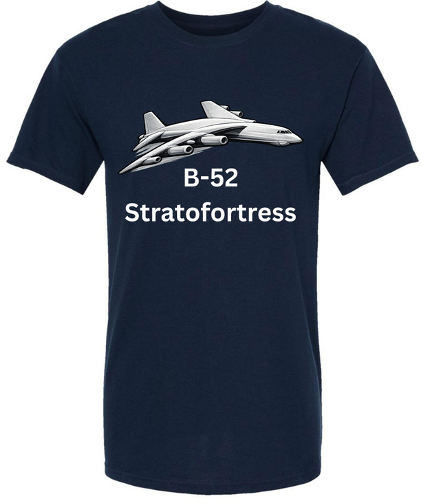 B-52 Stratofortress Printed T-Shirt Military Aviation Bomber Aircraft Graphic 100% Cotton Crewneck Tee