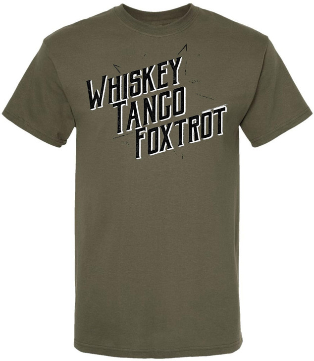 Whiskey Tango Foxtrot Printed T-Shirt Military 100% Cotton Crewneck Tee