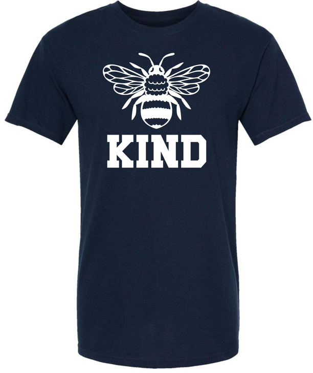 Bee Kind Printed T Shirt Bee Graphic Inspirational Shirt 100% Cotton Crewneck Tee