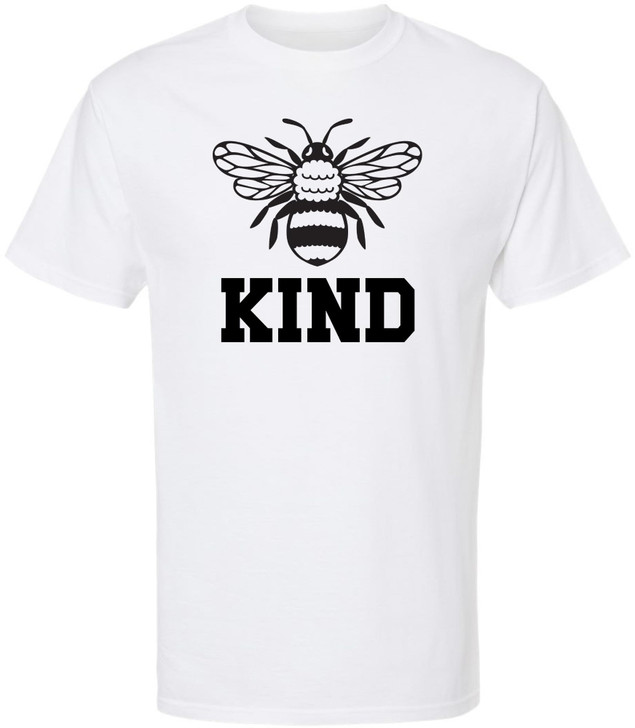Bee Kind Printed T Shirt Bee Graphic Inspirational Shirt 100% Cotton Crewneck Tee