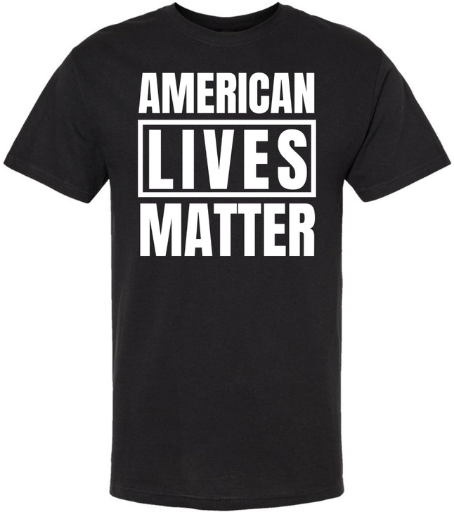 American Lives Matter T-Shirt Printed Patriotic Shirt USA Pride Cotton Unisex Crewneck Tee Shirt