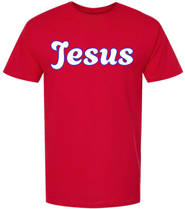 Jesus Printed Graphic T-Shirt Christian Faith Religious Cotton Crewneck Tee