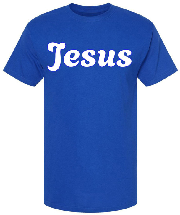 Jesus Printed Graphic T-Shirt Christian Faith Religious Cotton Crewneck Tee