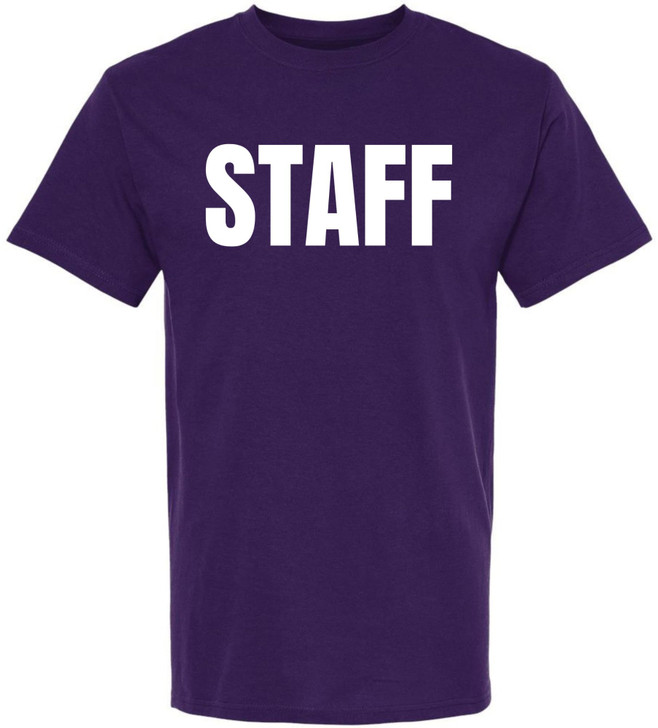 Staff T Shirt Printed Work Uniform Crewneck Tee Event Security Team Shirt Cotton Unisex