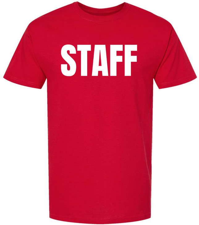 Staff T Shirt Printed Work Uniform Crewneck Tee Event Security Team Shirt Cotton Unisex