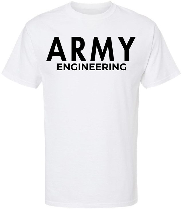 Army Engineering T-Shirt | US Engineer Corps Graphic Short Sleeve Tee | Army Corps of Engineers Crewneck Shirt