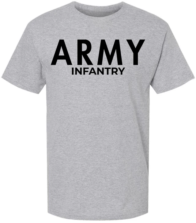 Army Infantry Physical Training T-Shirt | U.S. Military Supply PT Running Gym Exercise Corps Athletic Tee for Men & Women