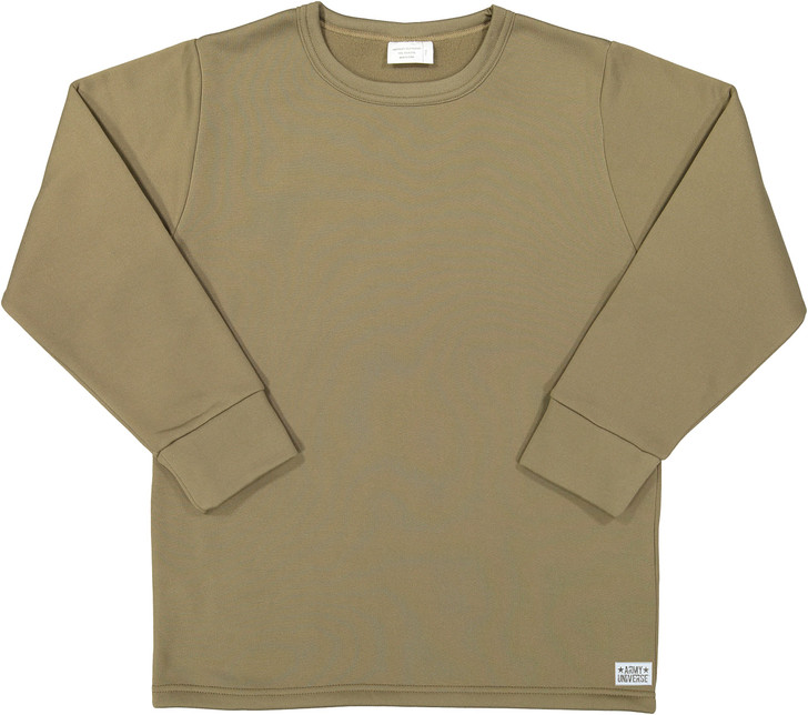 Men's Cold Weather Fleece-Lined Crew Neck Thermal ECWCS Undershirt Top Extreme Base Layer Shirt