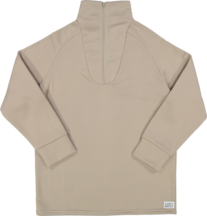 Men's Cold Weather Fleece-Lined Quarter Zip Thermal ECWCS Undershirt Top Underwear Shirt