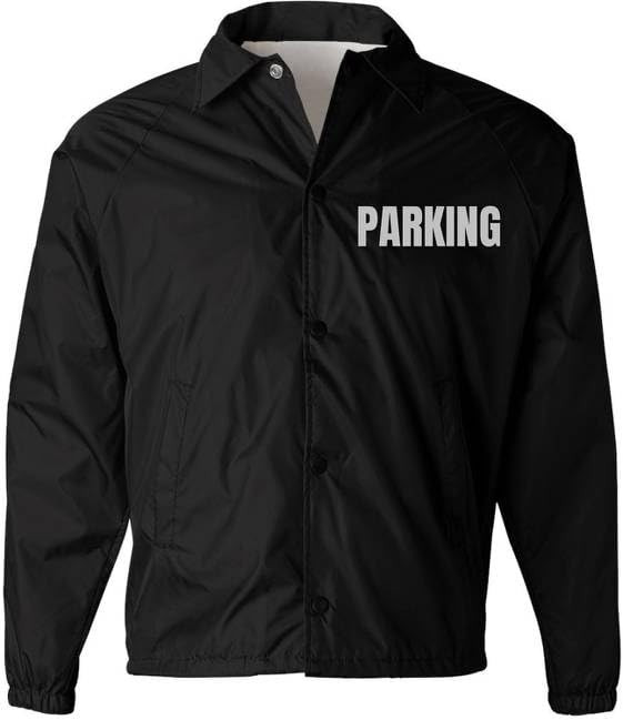 Parking Attendant Lightweight Coaches Jacket | Windbreaker Valet Parking Waterproof Coat