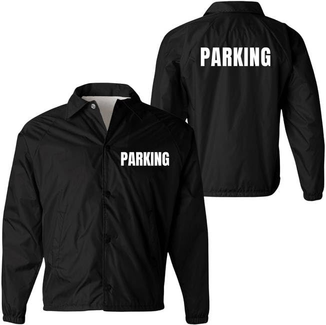 Parking Attendant Lightweight Coaches Jacket | Windbreaker Valet Parking Waterproof Coat