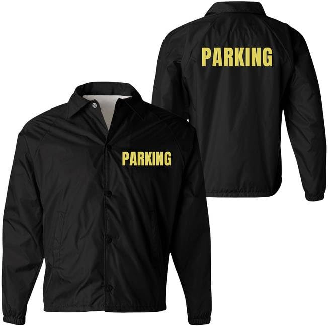 Parking Attendant Lightweight Coaches Jacket | Windbreaker Valet Parking Waterproof Coat