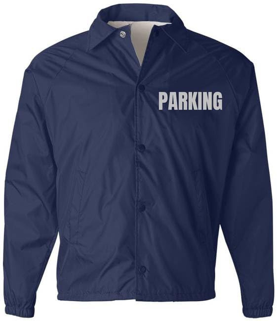 Parking Attendant Lightweight Coaches Jacket | Windbreaker Valet Parking Waterproof Coat