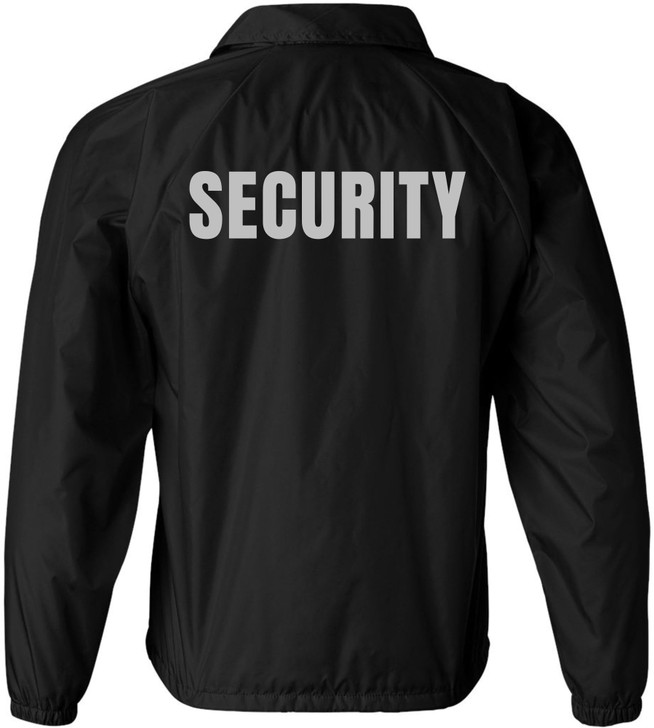 Security Jacket Double Sided Lightweight Coaches Guard Bouncer Windbreaker Coat