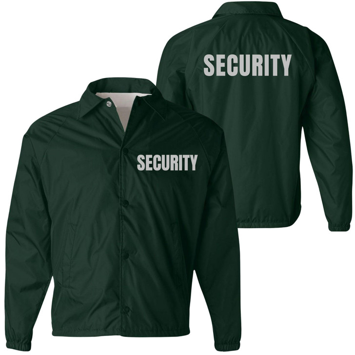 Security Jacket Double Sided Lightweight Coaches Guard Bouncer Windbreaker Coat